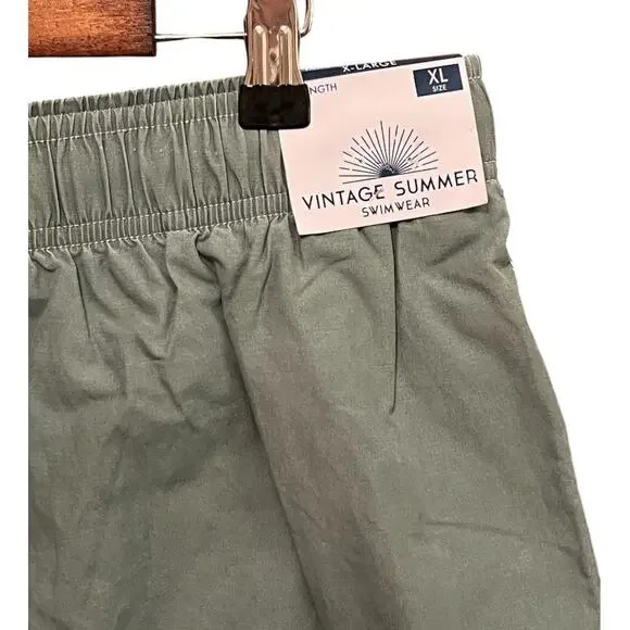 Vintage Summer Men's Swim Shorts Sage Green Size XL - Picture 3 of 8